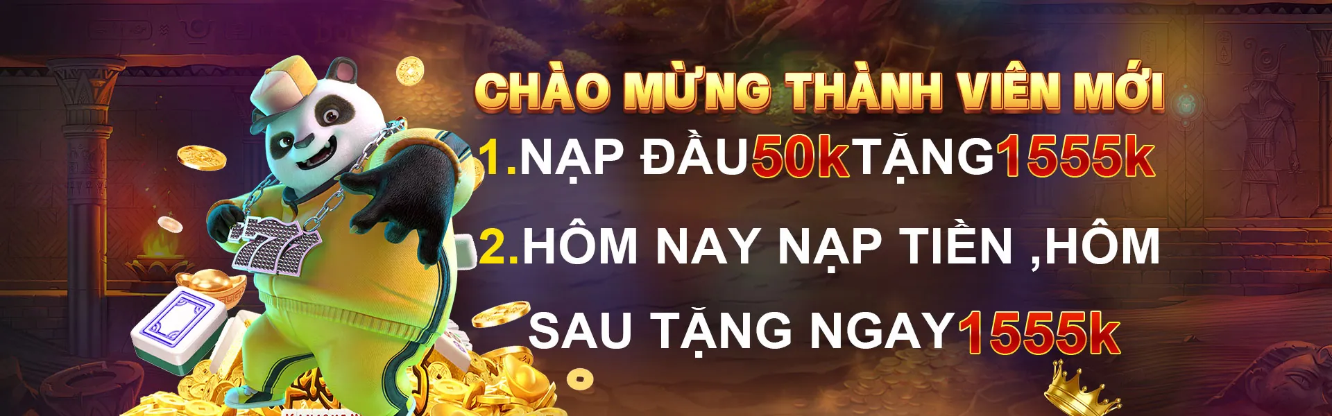 Biểu ngữ quảng cáo các chương trình khuyến mãi và ưu đãi đặc biệt cho trò chơi lucky8 nổ hũ